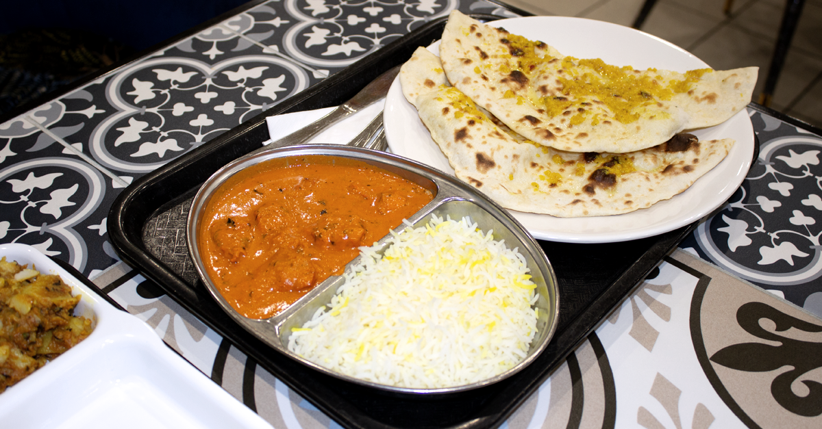 Butter chicken Indian curry from Flora restaurant 