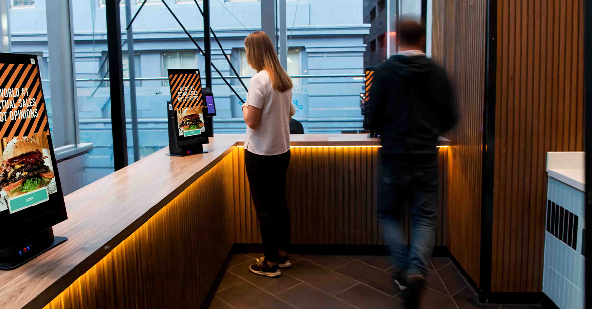 Oolio Kiosk in food court