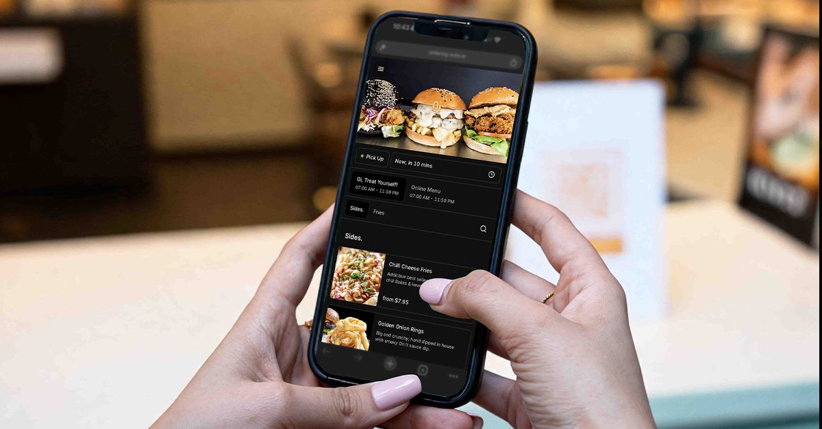 Online ordering on phone