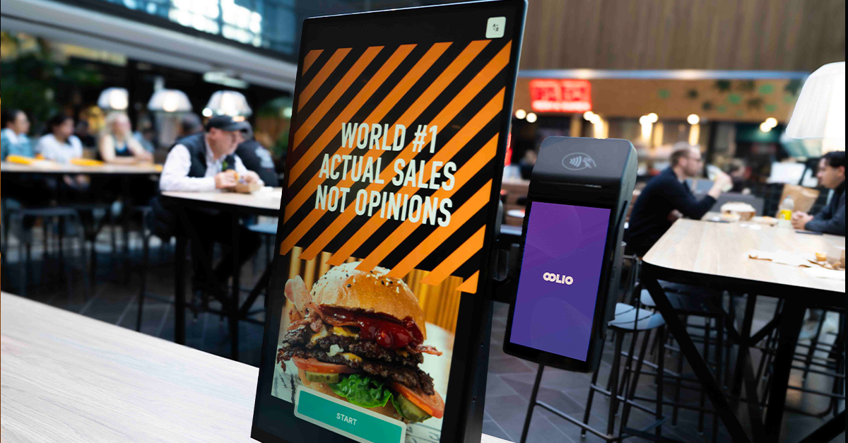 Oolio Kiosk and Oolio Pay at burger food court venue