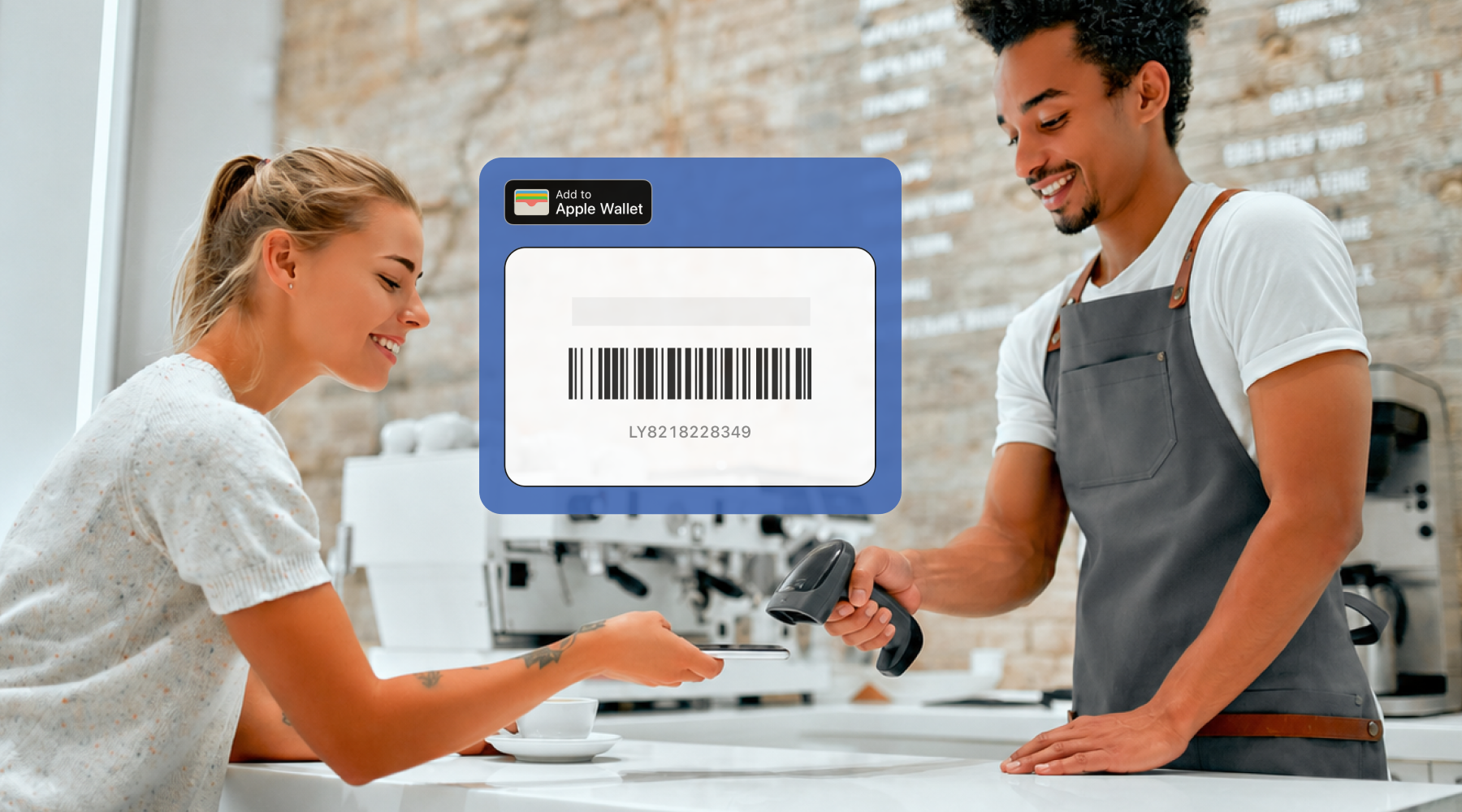 loyalty card redemption at cafe