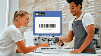 scanning a membership card